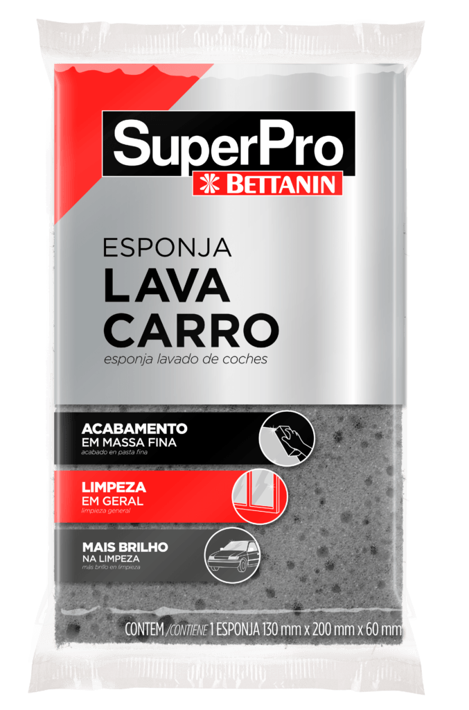 SuperPro Portugal | SuperPro Portugal SuperPro Portugal ESPONJA LAVA CARRO ESPONJA LAVA CARRO ESPONJA LAVA CARRO Esponja macia indicada para limpeza e lavagem de carros. Medidas 13x20x6cm Medidas da Caixa 40x52x21.5cm Código de Barras 7898509283139 Quantidade cx.c/24unid. Código de Barras da Caixa 17898509283136 Peso Liquido 55 Peso Bruto 54 Classificação Fiscal 68053090 Volume 44720 Composição espuma de poliuretano Indicação de Uso Lava carro EAN 7898509283139 Dun 17898509283136 Bruto 1.100 g Liquido 670 g Dimensões 520 x 370 x 200 Especificações técnicas Esponja sem abrasivo. Embaladas individualmente. Quantidade por embalagem 24 Cubagem 0,03848 Dimensões da embalagem 520 x 370 x 200 Aplicação Indicado para lavagem de ve?culos. Paletização 7 x 7 Validade Indeterminada | 113 Embalagem da esponja lava carro SuperPro Bettanin, referência 9422