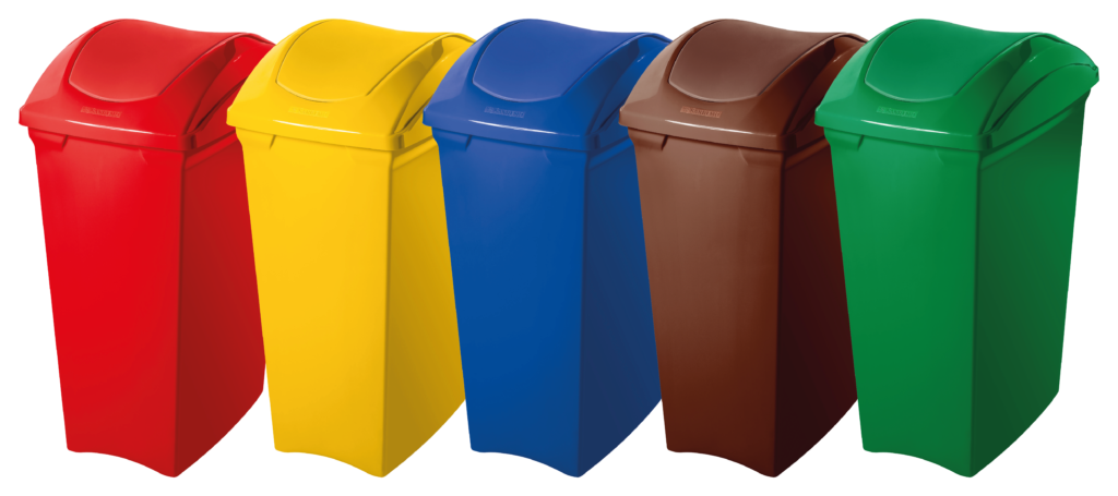 SuperPro Portugal | SuperPro Portugal SuperPro Portugal LIXEIRA PLASTICA BASCULANTE 40L 1X1 LIXEIRA PLASTICA BASCULANTE 40L 1X1 LIXEIRA PLASTICA BASCULANTE 40L 1X1 Referência SP6440CC Dimensões (peça) 406 x 291 x 614 mm Peso (peça) 1,223 kg Composição 100% Polipropileno Litragem 40 litros Tampa Basculante Cores Azul, Verde, Amarelo, Vermelho, Marrom Dimensões da embalagem 412 x 295 x 866 mm Quantidade 5 peças Volume 0,1053m3 Peso 6,6 kg EAN 7898509289797 DUN 17898509289794 | 148 Cinco contentores basculantes de 40 litros em vermelho, amarelo, azul, castanho e verde SuperPro Bettanin, referência SP6440CC